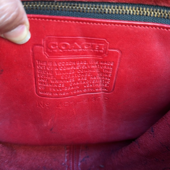 Vintage Red COACH Leather Shoulder Bag | Made in NYC - Picture 13 of 16